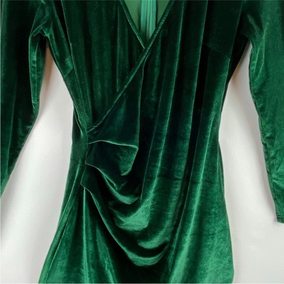 Forrest Green Velvet Wrap
Asymmetrical Dress - Picture 4 of 15